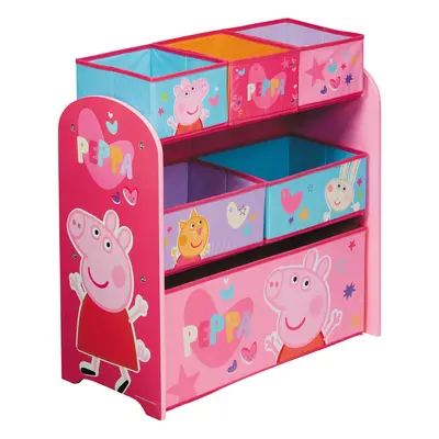 Peppa pig Wooden Toy Organiser with Storage Bins