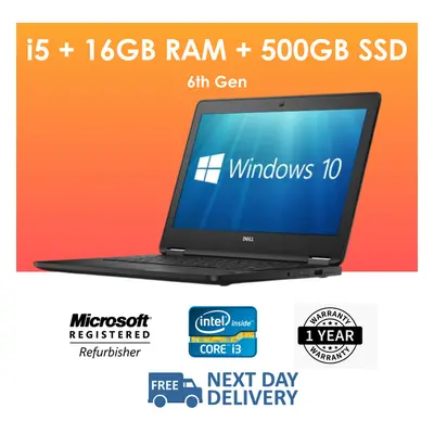 Laptop Intel Core i5 6th Gen Windows 16GB RAM 500GB SSD WI-FI LAPTOP