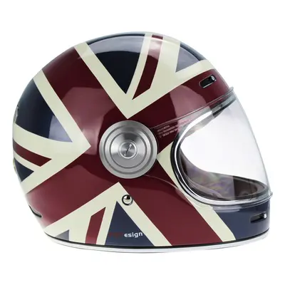 (L) VPR.303 Premium Vintage Retro Full Face Motorbike Motorcycle Racing Crash Helmet Union Jack 