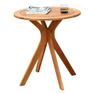 Wood Patio Bistro Side Table Garden 70cm Round Wooden Coffee Table