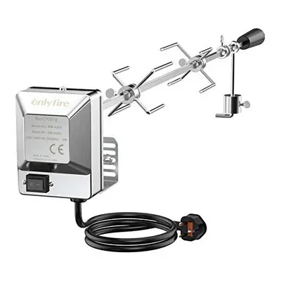 Onlyfire BRK-6031 Universal BBQ Rotisserie Kit Chromed Roast Spit Set for Most Gas Barbecue Gril