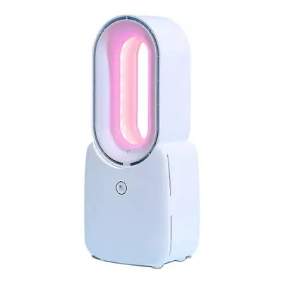 Desk Fan, Bladeless Fan Air Multiplier Cooler Fan, with Press Control 5-Colors Decorative LED Li