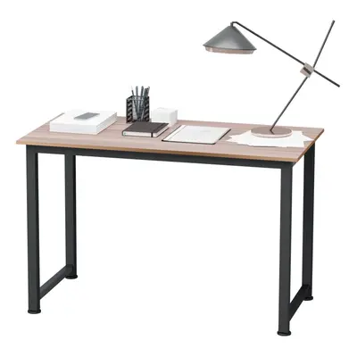 HOMCOM Computer Desk Dining Table Writing Table with Metal Frame, Black