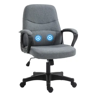 Vinsetto Office Chair with Massage Swivel Chair Adjustable Height Grey