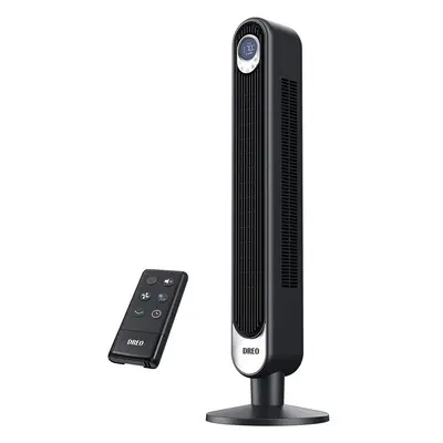 Dreo 106cm Tower Fan with Remote. Floor Fan Oscillating 90. Powerful Fan Speeds. Quiet Bladeless