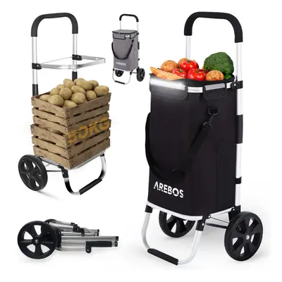 AREBOS 3in1 shopping trolley | trolley large L| shopping trolley with cooler compartment | shopp