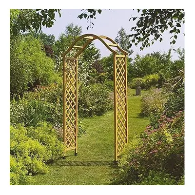 Smart Garden Elegant Woodland Wooden Garden Arch Pergola Tan Plant Support