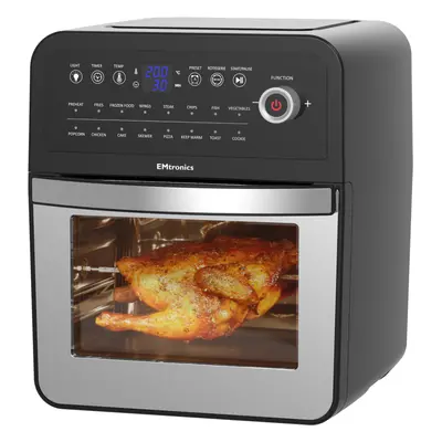 (Stainless Steel) EMtronics 12L Digital Air Fryer Oven Combi with Timer