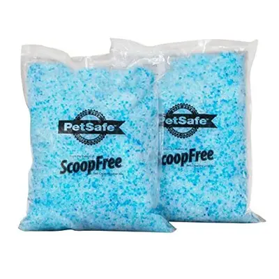 PetSafe Scoopfree Premium Blue Non Clumping Crystal Cat Litter, Reusable Tray Litter, Odour Cont