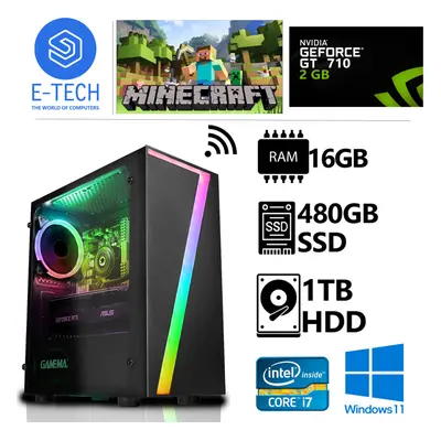 (Intel core i7, 240GB SSD) i7 GamingPC - 16GB 1TB HDD 480GB SSD GT Win