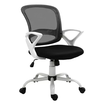 Vinsetto Mesh Task Swivel Chair Home Office Desk w/ Lumbar Back Support, Black