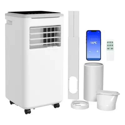 HOMCOM BTU Portable Air Conditioner Unit with WiFi Smart App, 20mÂ²