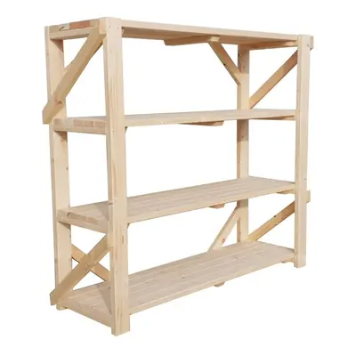 (1700mm, CLS C16 Kiln-Dry Timber) Wooden Garage Shelving Unit, Tier EXTRA Heavy-Duty Racking