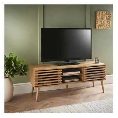 Mango Wood Finish Axel TV Unit functional and natural looking piece