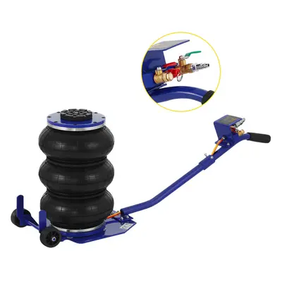 Car Pneumatic Triple Air Bag Jack Trolley Ton lbs Cap mm Lift Height