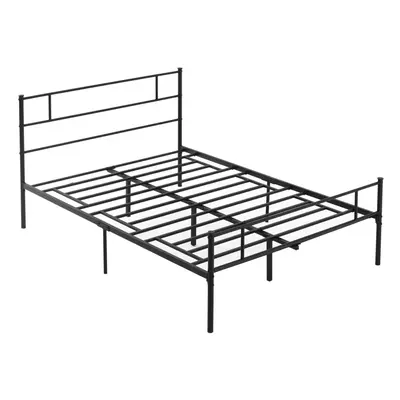 HOMCOM Double Metal Bed Frame w/ Headboard & Footboard, Underbed