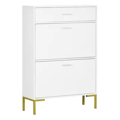 HOMCOM Modern Storage Cabinet with Flip Doors and Drawer