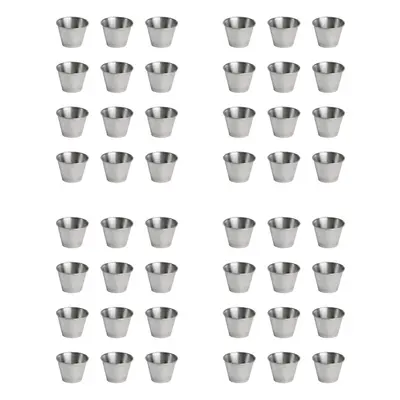 48 Pack Stainless Steel Condiment Sauce Cups,Commercial Grade Dipping Sauce Cups,Ramekin Condime