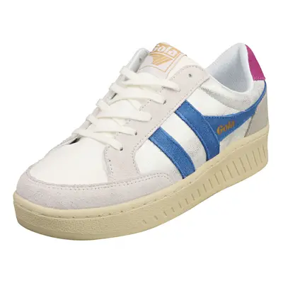 (5) Gola Superslam Blaze Womens Fashion Trainers in White Blue