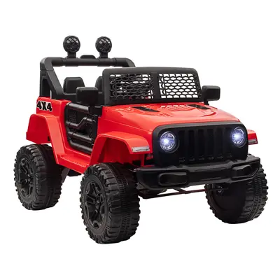 HOMCOM 12V Kids Electric Ride On Car Truck Off-road Toy W/ Remote Control Red