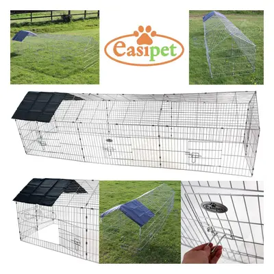 Metal Run for small pet with a gabled roof Easipet