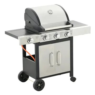 Outsunny Deluxe Gas Barbecue Grill 3+1 Burner Garden BBQ w/ Large Cooking Area