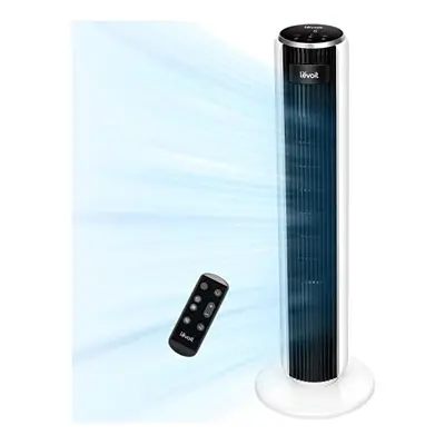 LEVOIT Tower Fan, dB Quiet Electric Cooling Fan for Bedroom, Oscillating Bladeless Fan, Speeds, 