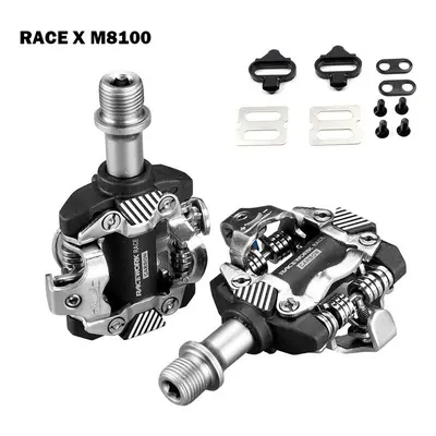 (black) SPD X-M8100 Ultra-light MTB Pedals Bike Self-Locking SPD Pedals DU Bearing