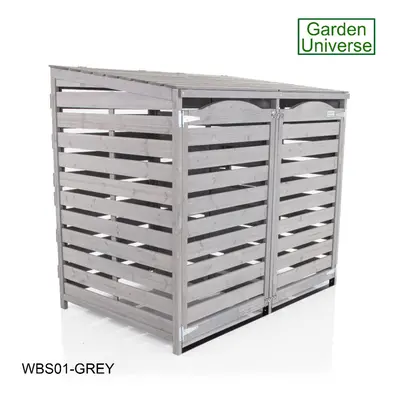 Wheelie Bin Storage Unit by Garden Universe In Grey - WBS01-GREY