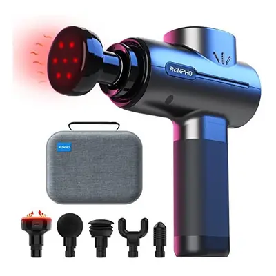 Massage Gun, RENPHO Massage Gun Deep Tissue with Heat Massage Head, Up to 3200RPM Muscle Massage