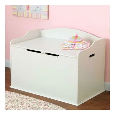 NEW WHITE WOODEN TOY BOX STORAGE CHILDREN KIDS CHEST BENCH STRONG