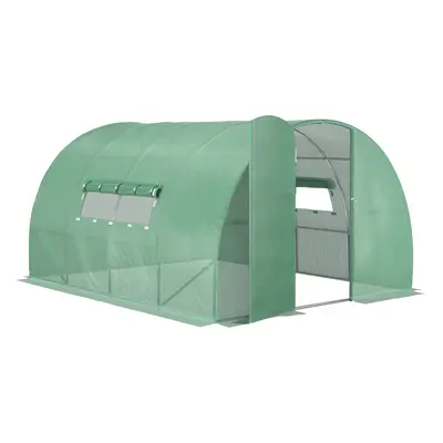 Outsunny x 3M Walk-in Garden Polytunnel Greenhouse Galvanised Steel W/ Door