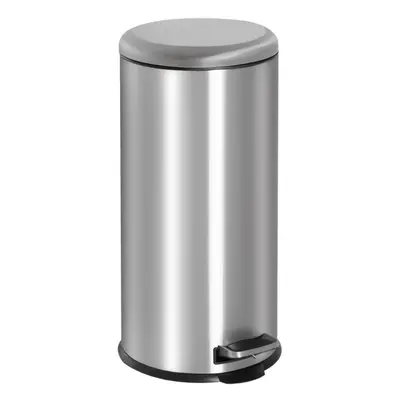 HOMCOM Foot Pedal Bin Stainless Steel Metal Waste Rubbish Lid Kitchen Garbage