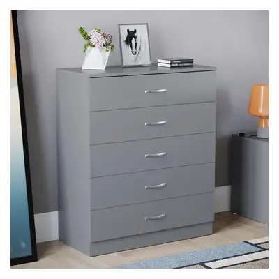 (Grey) Riano Drawer Chest of Drawers Bedroom Storage Unit