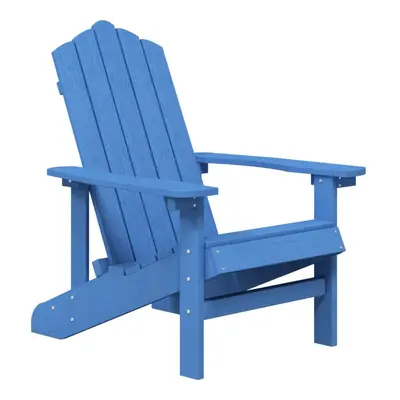 vidaXL Garden Adirondack Chair HDPE Aqua Blue Patio Armchair Outdoor Furniture