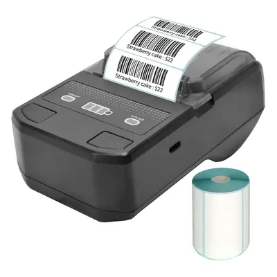 Portable 58mm Thermal Label Maker Wireless BT Mini Label Printer Barcode Printer with Rechargeab