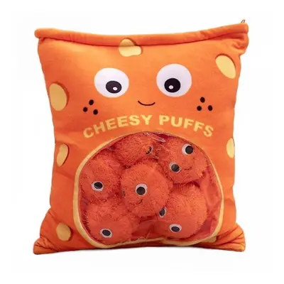 9pcs A Bag Of Cheesy Puffs Toy Snack Plush Puff Toys Birthday Gift