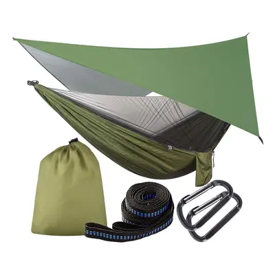 Camping Hammock with Mosquito Net and Tarp Rain Cover and Tree Travel Outdoor Hiking Backpacking