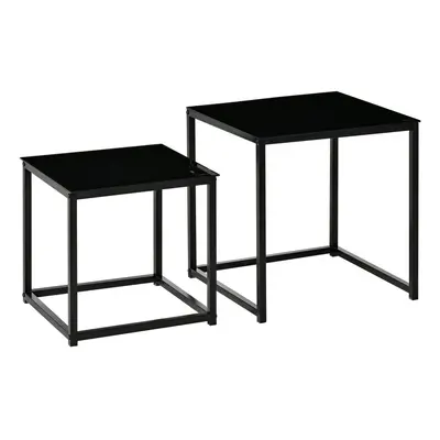 HOMCOM Nest of Side Tables Set of Bedside Tables for Living Room