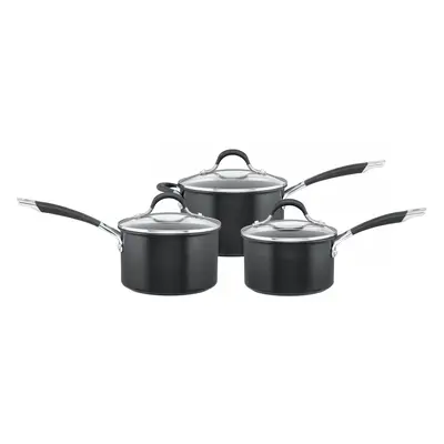 Circulon Momentum Saucepan Set Black Aluminium Piece Cookware - 16/18/20 cm