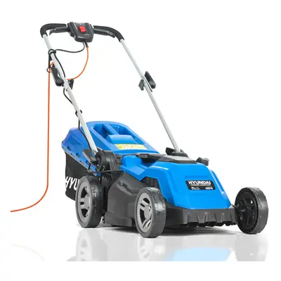 Hyundai 1600W Electric Lawnmower with Roller and Mulcher - 380mm