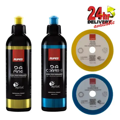 Rupes BigFoot DA Fine and Coarse Compound Polish Gel 250ml With 2x 9.DA100M/H