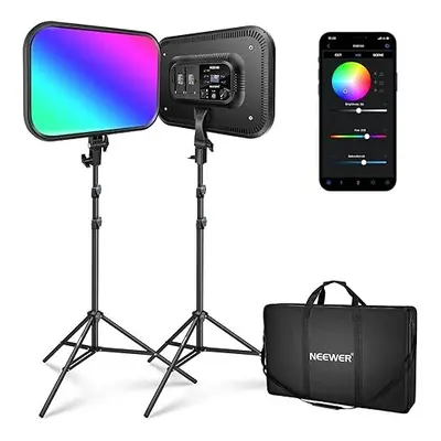 NEEWER Pack RGB168 18.3 Inch LED Panel Video Light Kit