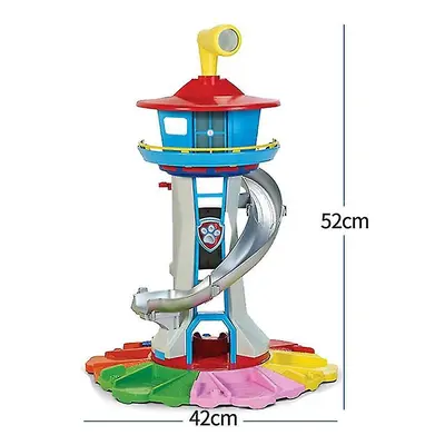 (Oversized Tower Puppy Headquarters Toy With Music Light Patrulla Canina Lookout Toys Set Kid's 