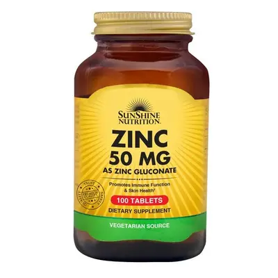 Sunshine Nutrition Zinc Tablets High-Potency Immune Support mg