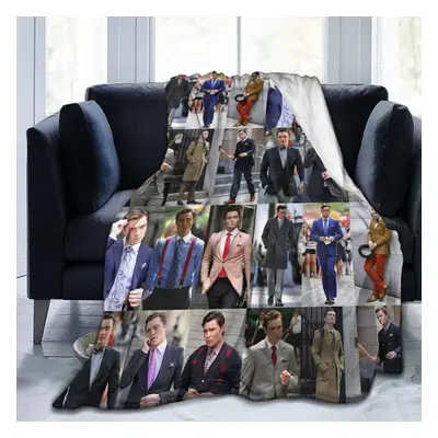 (200CM X 150CM) Chuck bass College Throw Blanket Suitable Ultra Soft Weighted Bedding Fleece Bla