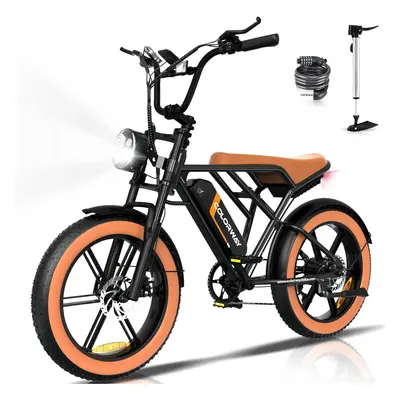 (Orange-black) COLORWAY BK29 Electric Bikes,20'' Off-Road E Bike