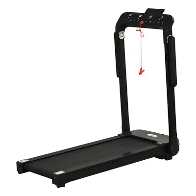 HOMCOM 1.85HP Foldable Electric Treadmill Fitness Safety Lock LED Screen Black