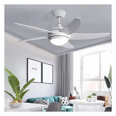 White Blade Ceiling Fan Light with Remote Control Inch