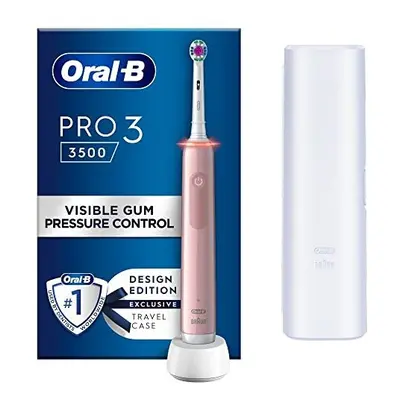 Pro Pink Electric Toothbrush Handle with Visible Pressure Sensor Toothbrush Head Travel Case Ora